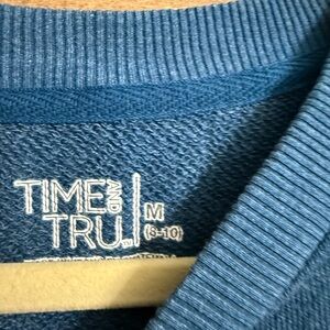 Time and Tru Men's V-Neck Sweater in Blue